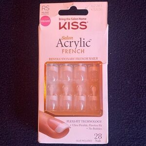 NIB KISS Salon Acrylic Nails French Nude Medium